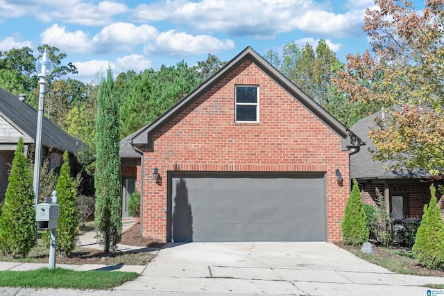 view of property exterior with a garage