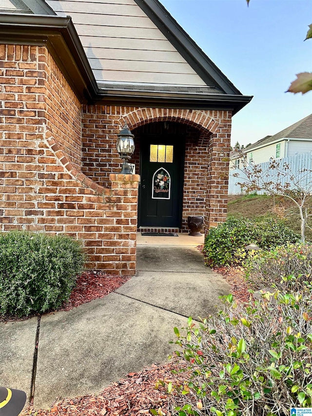 view of doorway to property