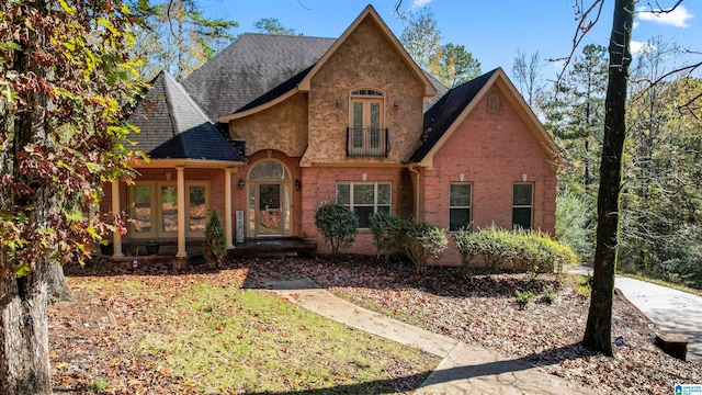 view of front of property featuring french doors