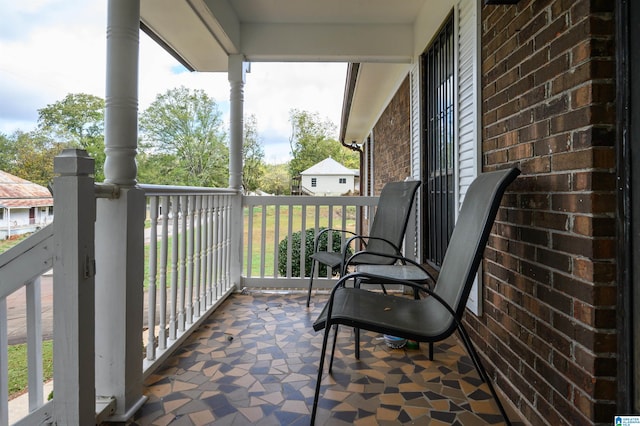 balcony with a porch