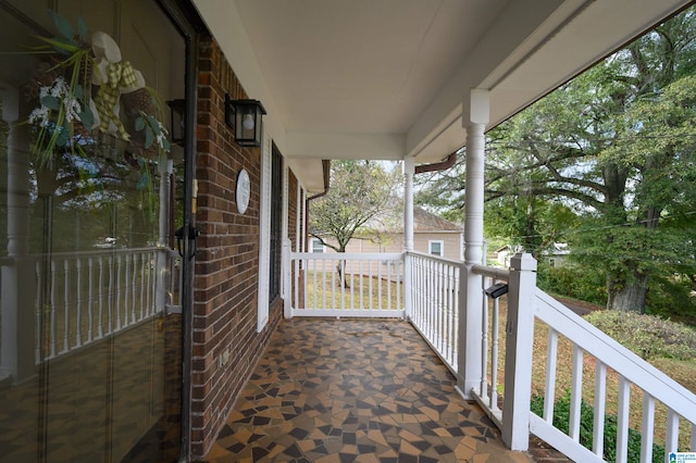 view of patio with covered porch