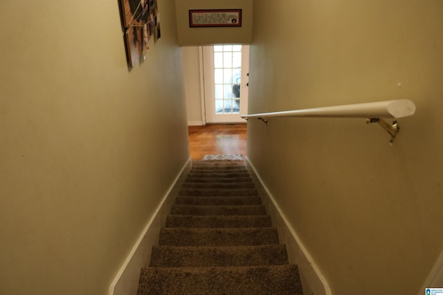 551 Poplar Pl, Wedowee, AL 36278 - stairway with baseboards
