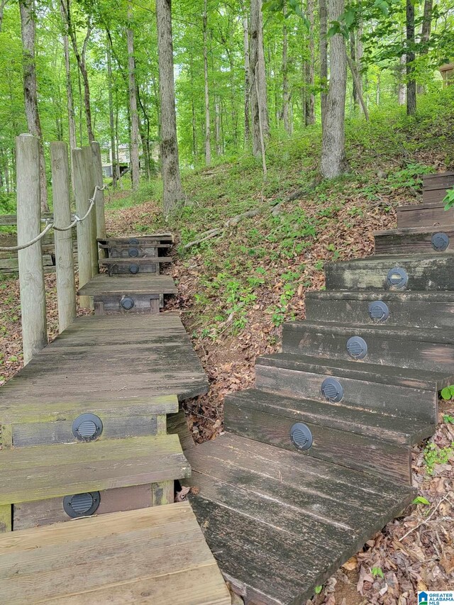 551 Poplar Pl, Wedowee, AL 36278 - view of wooden terrace