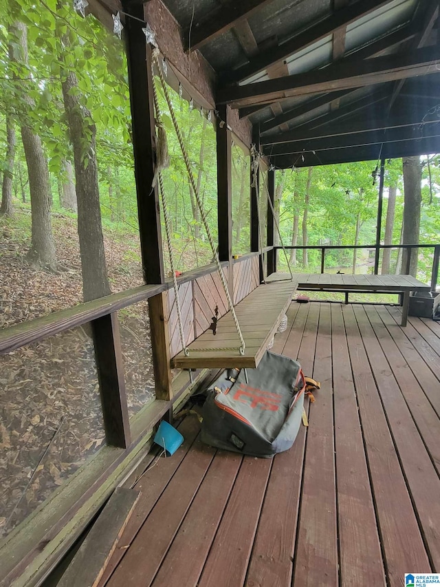 551 Poplar Pl, Wedowee, AL 36278 - view of wooden deck