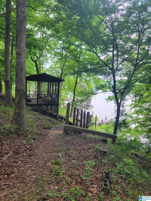 551 Poplar Pl, Wedowee, AL 36278 - view of yard featuring a deck