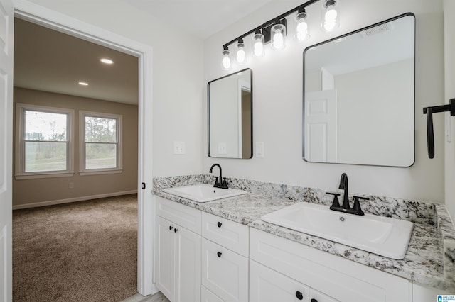 bathroom featuring vanity