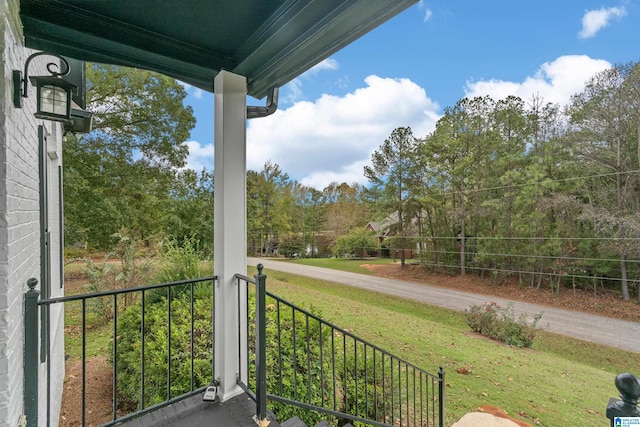 balcony with covered porch