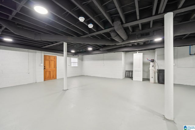 view of basement