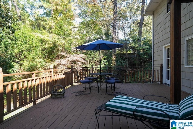 view of wooden deck