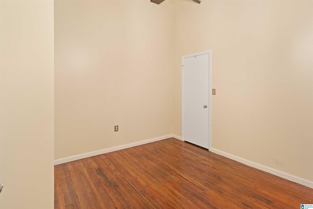 spare room featuring hardwood / wood-style flooring