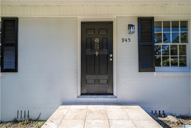 view of doorway to property