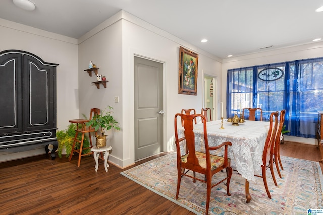 923 Cogswell Ave, Pell City, AL 35125 - dining room featuring wood finished floors, recessed lighting, baseboards, and ornamental molding