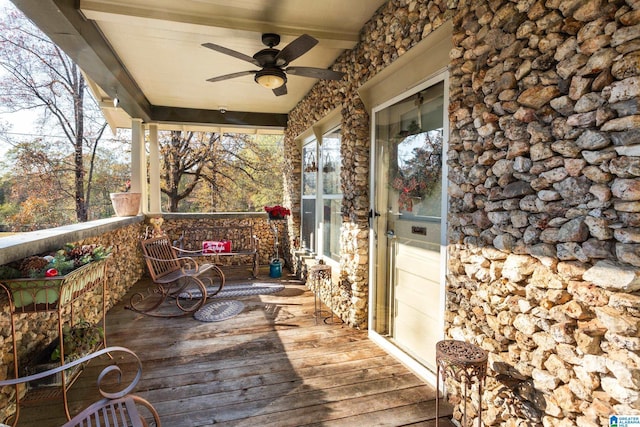 923 Cogswell Ave, Pell City, AL 35125 - wooden deck featuring ceiling fan