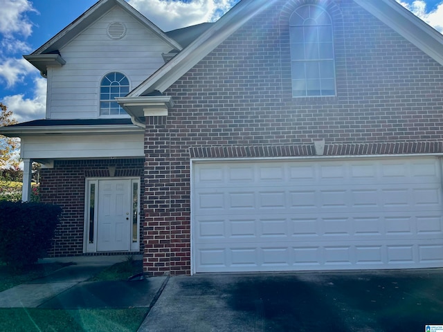 front facade featuring a garage