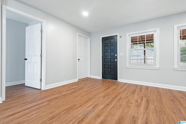 entryway featuring light hardwood / wood-style flooring