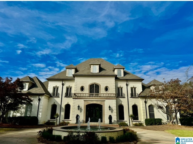 view of french country home