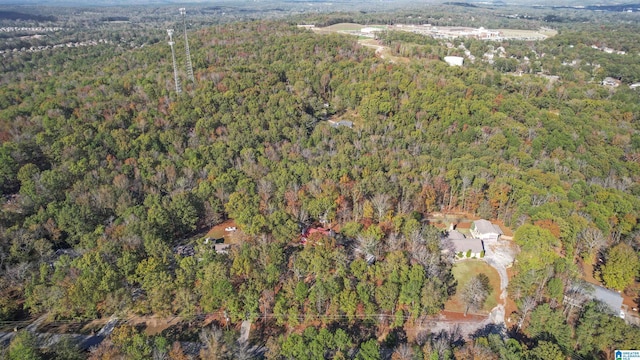 130 Big Oak Dr, Maylene, AL 35114 - aerial view of property and surrounding area featuring a heavily wooded area