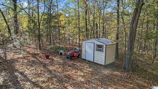 130 Big Oak Dr, Maylene, AL 35114 - view of shed with a forest view