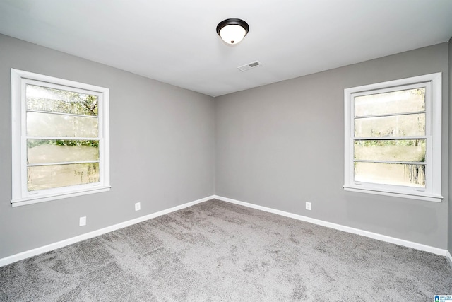 view of carpeted empty room