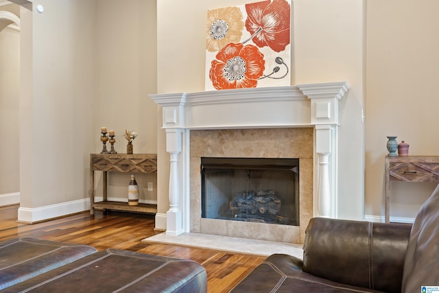 interior space featuring hardwood / wood-style floors