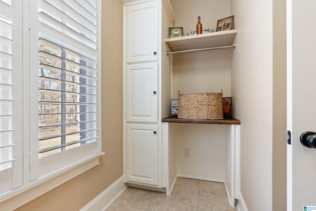 mudroom featuring light tile patterned floors