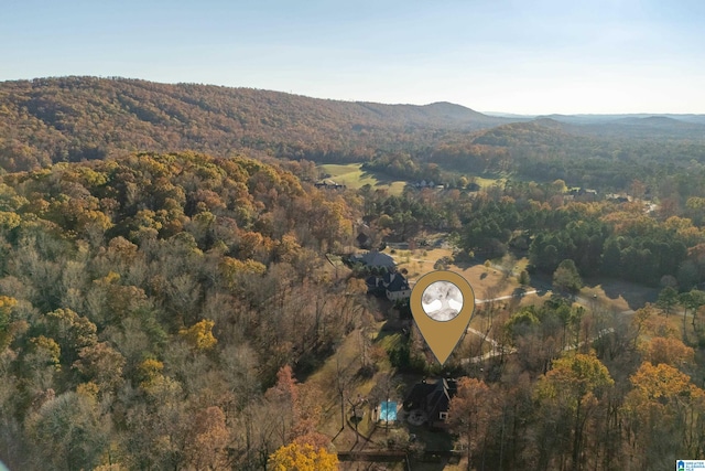 bird's eye view featuring a mountain view