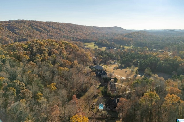 bird's eye view featuring a mountain view