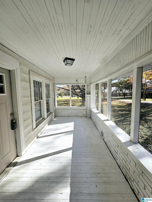 deck featuring covered porch