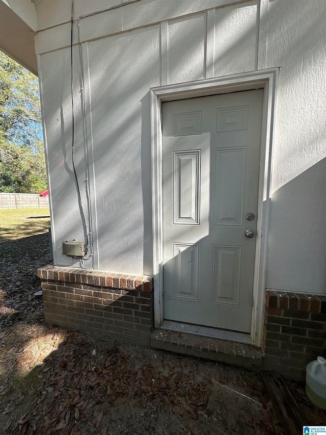 view of doorway to property