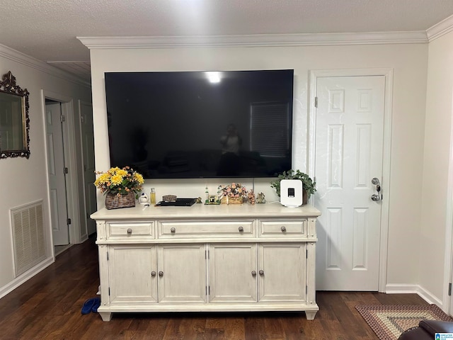 details with hardwood / wood-style floors and ornamental molding