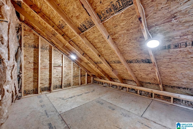 view of attic