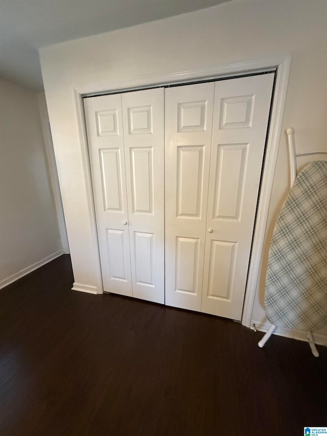 interior space with hardwood / wood-style flooring