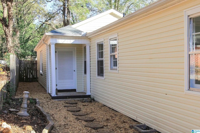 view of doorway to property