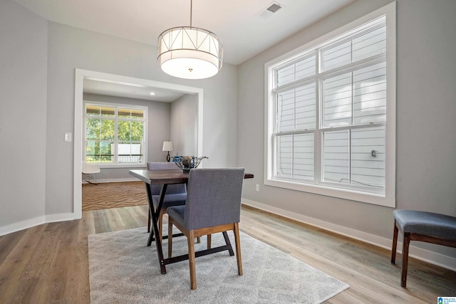 dining room featuring hardwood / wood-style floors