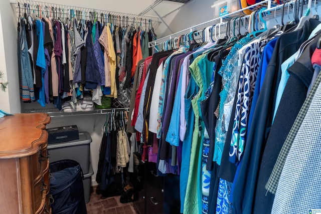 spacious closet featuring carpet floors