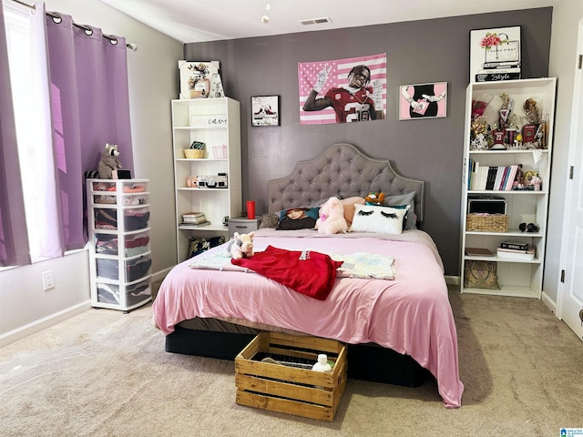 bedroom featuring carpet flooring