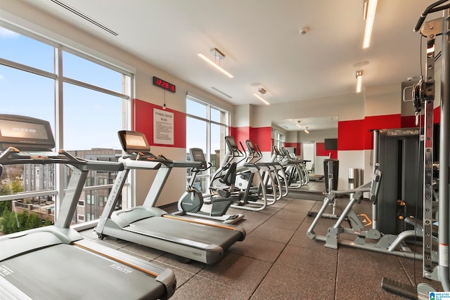 view of exercise room