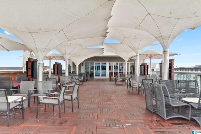 view of patio with french doors