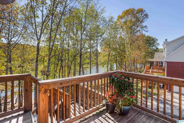 view of wooden deck