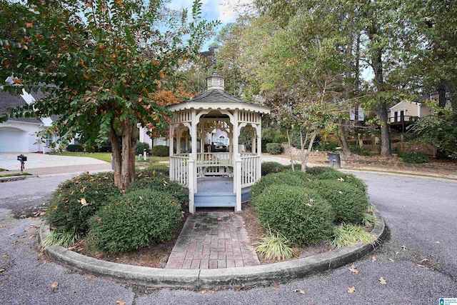 view of property's community featuring a gazebo