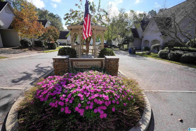 view of community sign