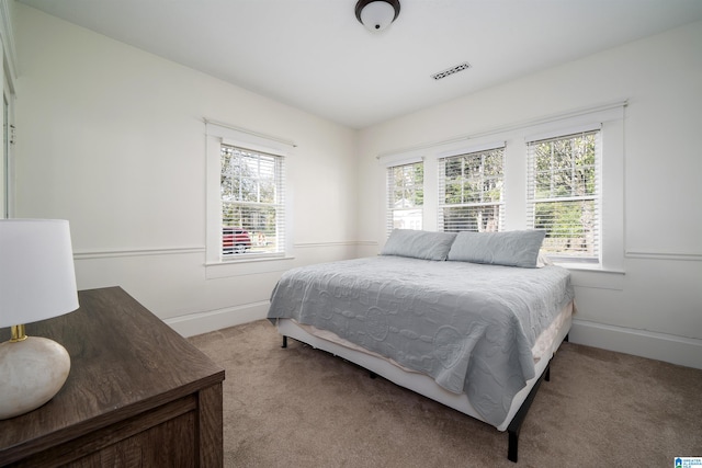 bedroom with carpet floors