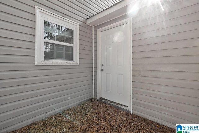 view of doorway to property