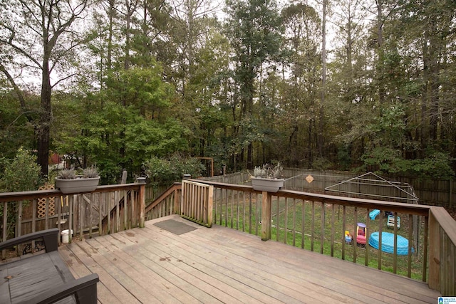 view of wooden terrace