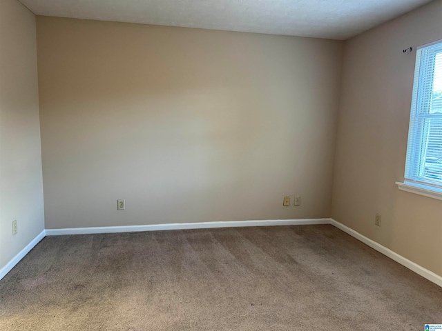 view of carpeted spare room