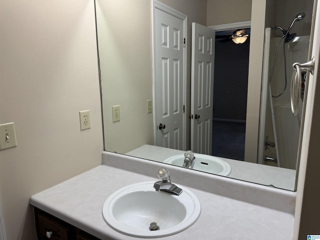 5807 Woodgate Cir, Anniston, AL 36207 - bathroom with vanity and a shower