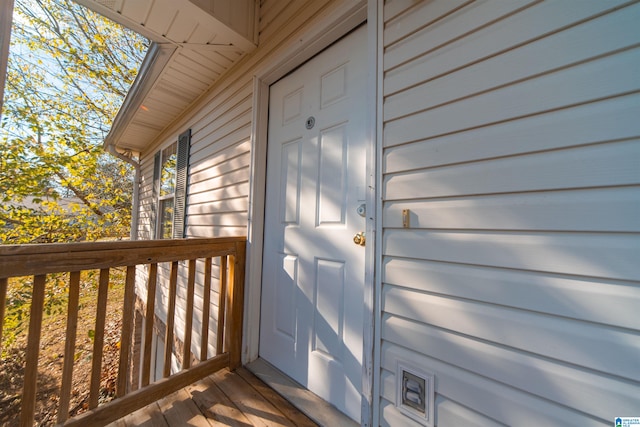 view of doorway to property