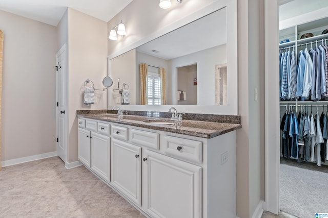 bathroom with vanity