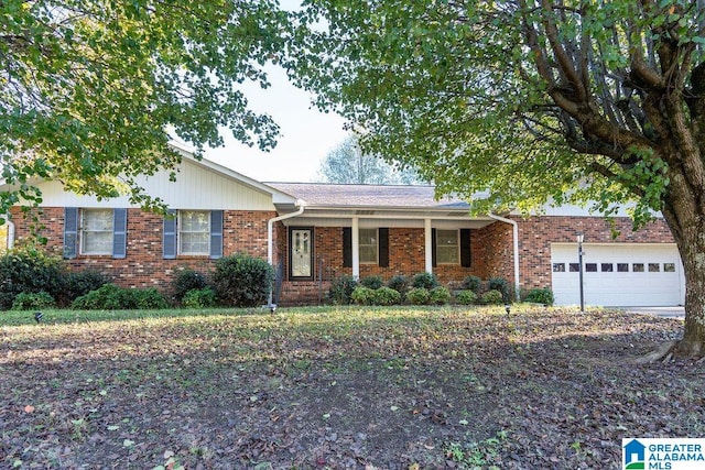 ranch-style home with a garage