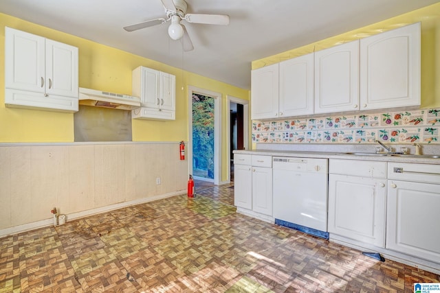 kitchen with white cabinetry and dishwasher